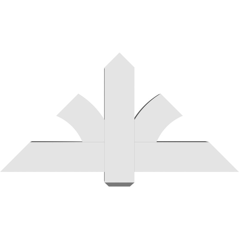 Support pour pignon en PVC Redmond, H 24 po x l 48 po (pas: 12/12), P 6 po x F 6 po