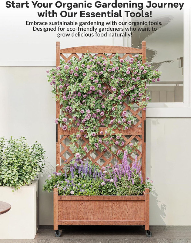 Wood Raised Garden Bed, 1