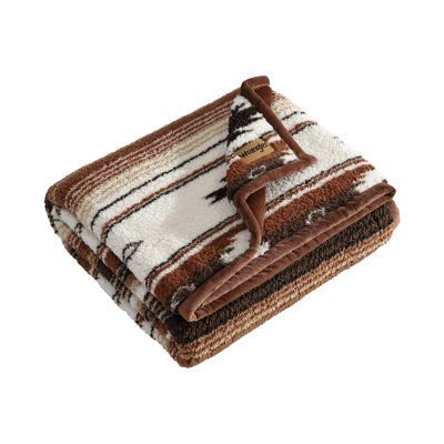 Wrangler Coyote Sands Corduroy/Sherpa Reversible Throw Blanket