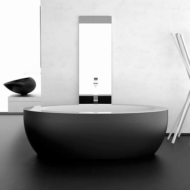 68.9'' x 33.5'' Freestanding Soaking Bi-Mat Bathtub, Gold