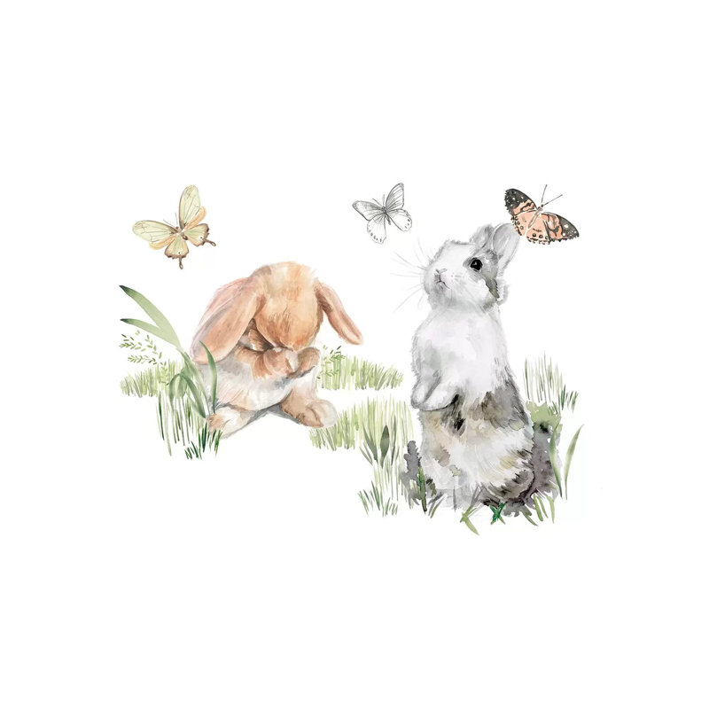 English Bunnies I by Jennifer Paxton Parker - Wrapped Canvas Print, 20.32cm H x 30.48cm W