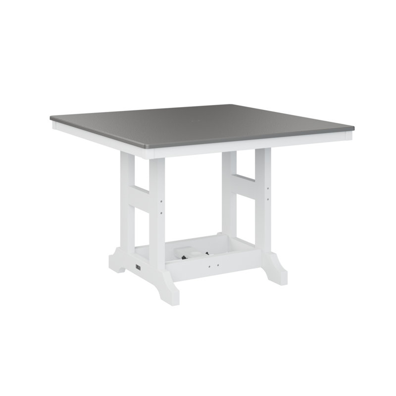 Table de bar Berlin, H 39,5 po x l 44 po x P 44 po, Acier inoxydable martelé