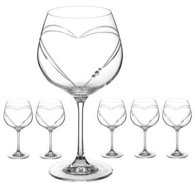 610 ml Gin-Ballonglas-Herzen