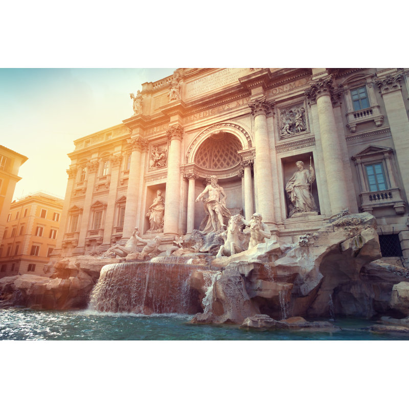 Loberta Trevi Fountain - Photographie sur toile tendue, H 8 po x l 12 po