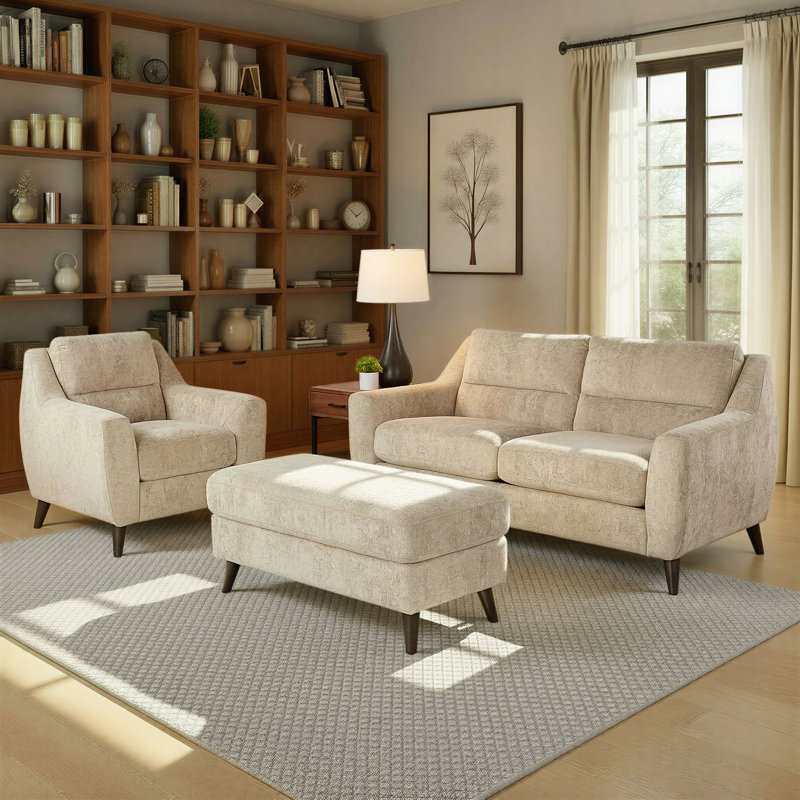 Carly Upholstered Sofa, Beige
