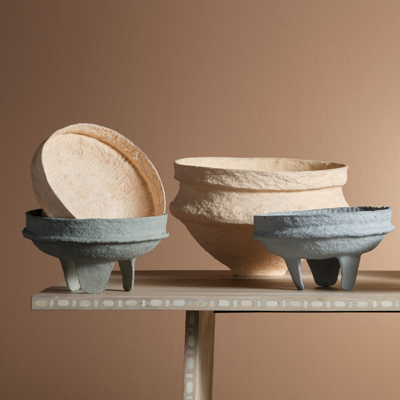 Landscape Handmade Decorative Bowl, Cream