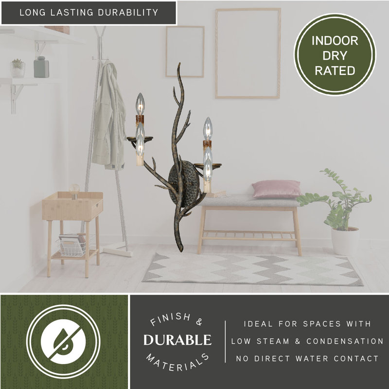 Polzin Steel Candle Wall Light