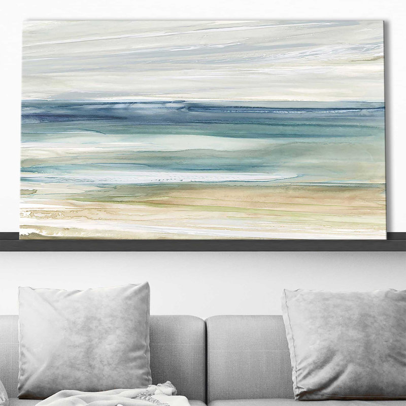 «Ocean Breeze» par Carol Robinson - Peinture, Toile tendue, H 36 po x l 60 po x P 1,5 po