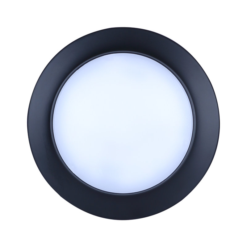 7.28 Inch Black LED Disk Light