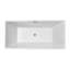 Baignoire de trempage autoportante en acrylique 58 "avec bonde et plateau en bambou Streamline-1740065323