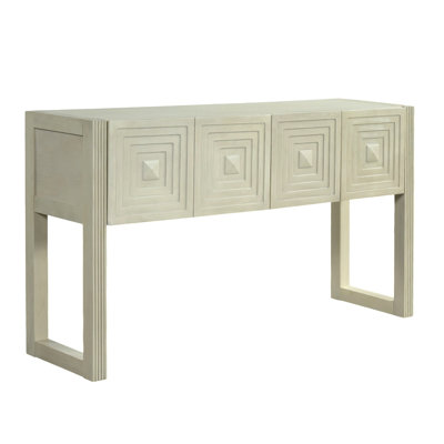 Modern Console Table With Drawers, Fluted Entryway Sofa Table For Living Room