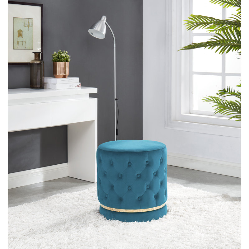 Tabouret de coiffeuse Crofton, Bleu
