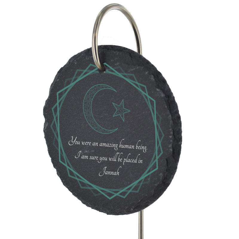 Birchel Islamic You Were an Amazing Human Being Circle Slate Memorial Plaque