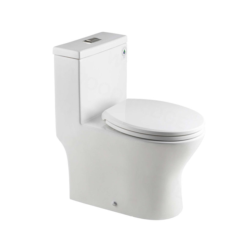 Toilette compacte ronde monobloc à double chasse de 1,28 gallon par chasses avec siège à fermeture en douceur, chasse test de chasse MaP 1000G