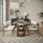 Modern Rectangular Sintered Stone Dining Table With Double Pedestal Base-554995491-554995517