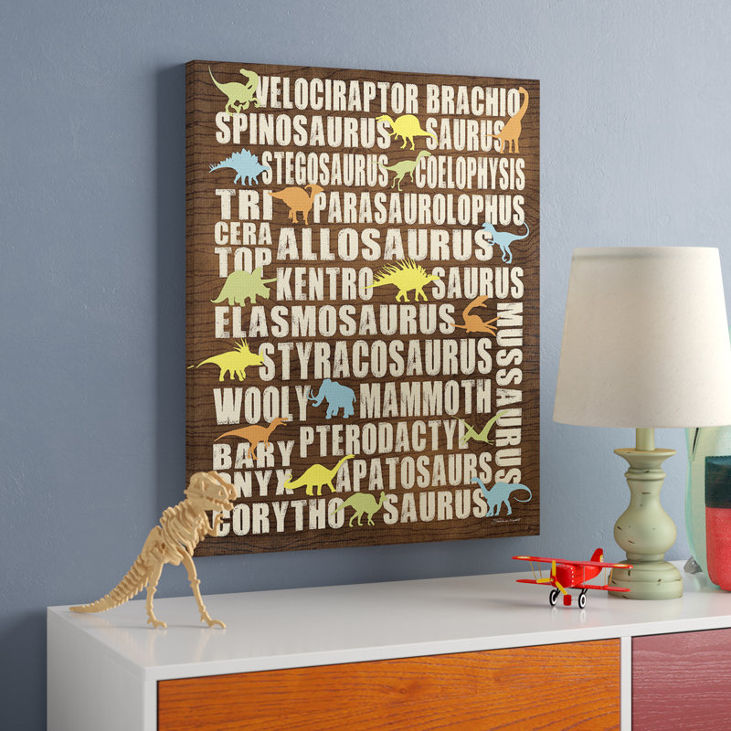 Art mural sur toile, tableau de dinosaures Gupton, H 20 po x l 16 po x P 1,5 po