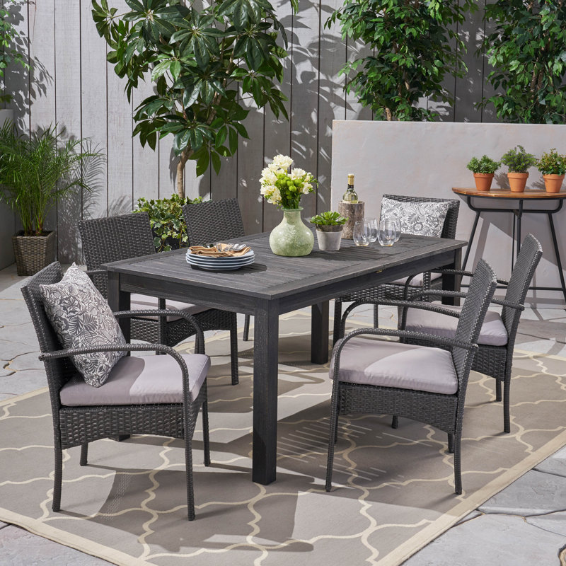 Ensemble repas extensible 7 pièces avec coussins Meissner