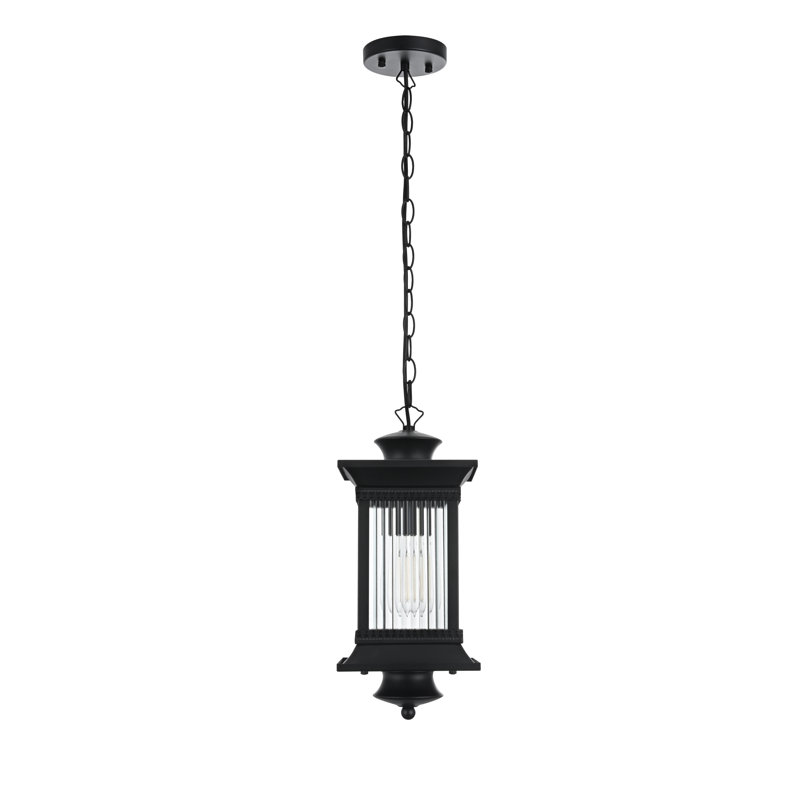 Luminaire suspendu d'extérieur noir 7,5 po Framhild
