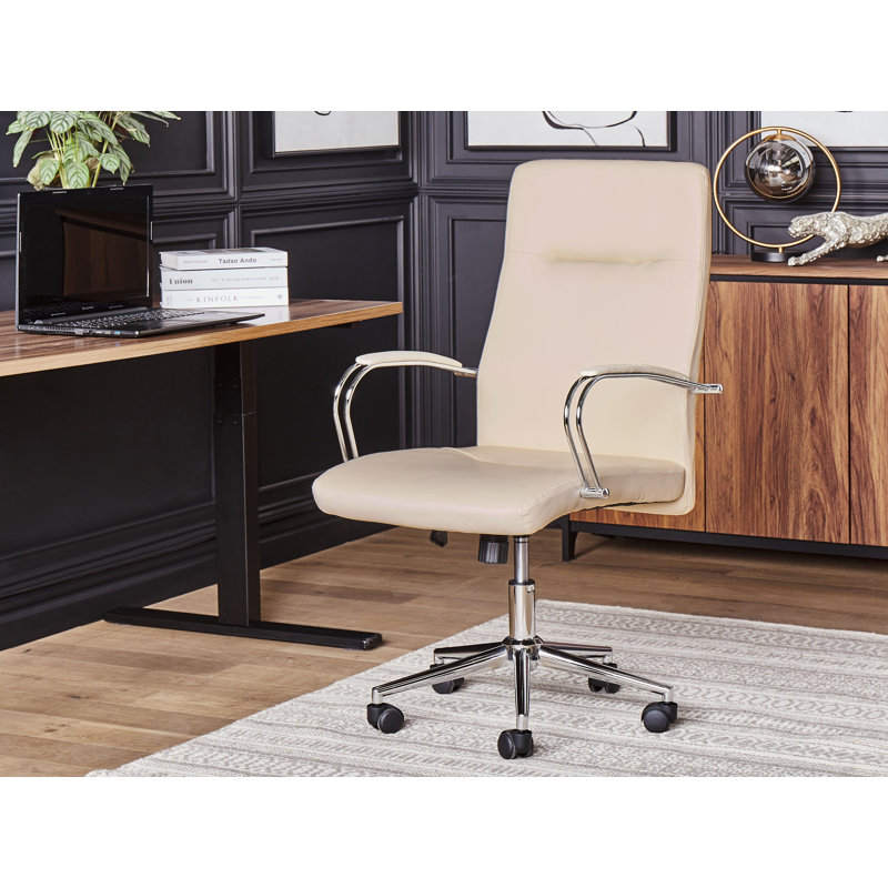 Phaidra Office Chair with Headrest, Beige