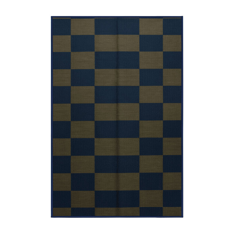 Tapis gris à carreaux lavable à la machine, Rectangle 5 pi x 7 pi