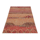 Rug & Kilim’S Moroccan Rug In Red, Orange & Beige-Brown Geometric Patterns