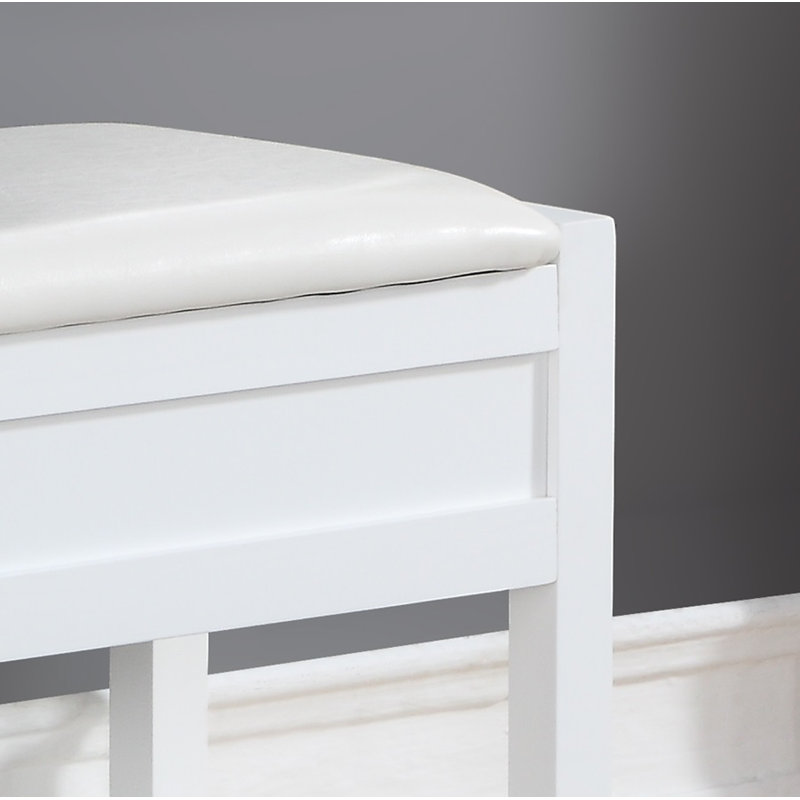 Banc avec rangement pour chaussures Rouen, blanc