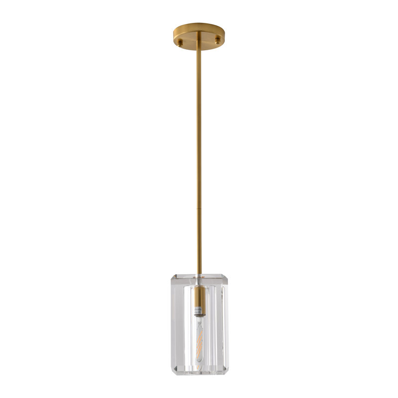 Ce magnifique luminaire suspendu possède une finition en cuivre. Le cadre est fabriqué en métal et est livré avec un abat-jour en cristal transparent. Le lien de cordon réglable rend ce luminaire adapté à la plupart des hauteurs de plafond.