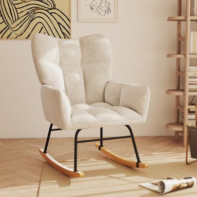 Nursery Rocking Chair, Rocking Chairs for Nursery, Baby Rocker Chair, Glider Rocker, Pink
