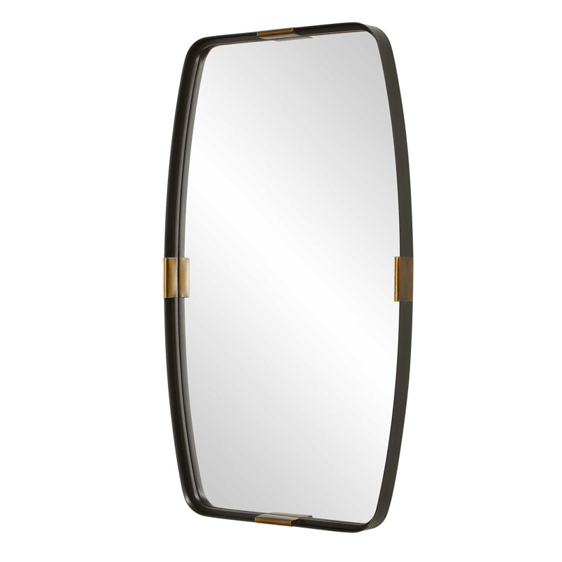Curved Metal Reversible Accent Wall Mirror