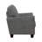 Loi Accent Chair, Flared Arms, Foam Cushions, Dark Gray Chenille, Black