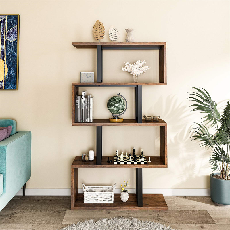 144.7cm H x 80cm W Geometric Bookcase