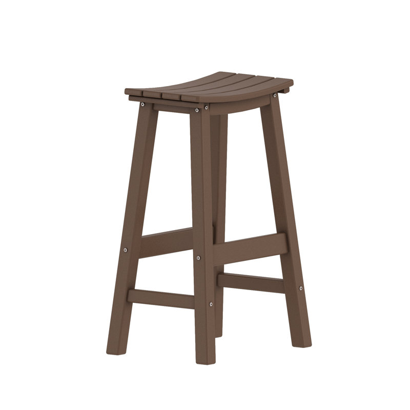 Tabouret de bar HDPE, Teak