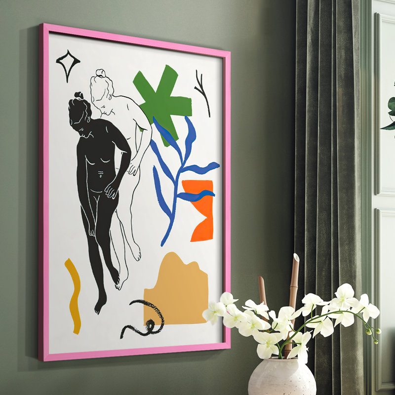 Starry Venus III, reproduction encadrée - bois massif, Rose, H 10 po x l 8 po