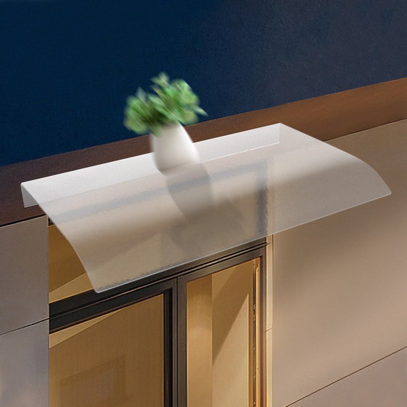 Slope Window Awning in Clear, Frosted, 0.14" H x 31.5" W x 19.7" D