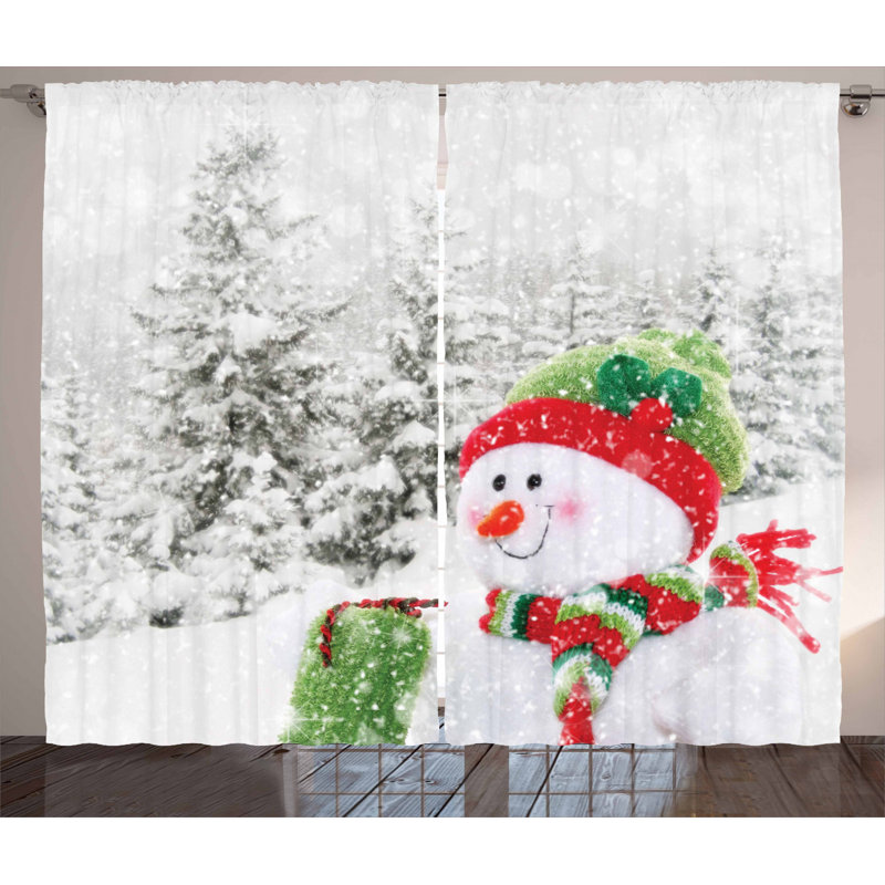 Semi-Sheer Rod Pocket Curtain Panels, 54" x 96"