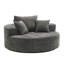 Très grand fauteuil en forme de nuage 55 po, gris chenille, sans assemblage