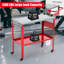 Heavy Duty Movable Welding Table 36"x18" – Steel Workbench, 1200lbs Capacity, 8 Tool Slots, 1/2" or 5/8" Fixture Holes, 4 Locking Casters, Tool Tray – Industrial Milling Tool for Welding, Fabrication