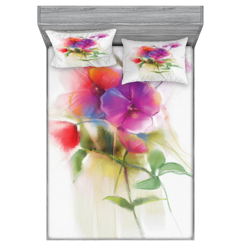 Microfiber Sheet Set, Queen Sheet Set with Fitted Sheet