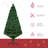 Xmas Pre-Lit Green Pine Artificial Christmas Tree with Multi-Coloured Lights and Stand-67202391
