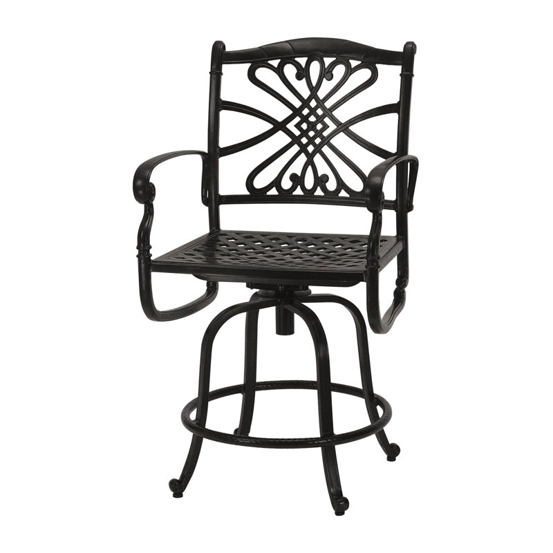 Bella Vista Swivel Bar Stool, Midnight Gold, 29"
