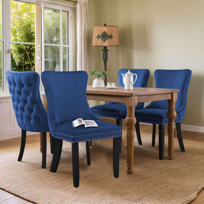 Upholstered Dining Chair, Navy