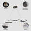 Suspension DEL moderne de 99 cm (39 po), luminaire suspendu de conception infinie, hauteur réglable et intensité variable, fini noir, pour salon, salle à manger, chambre.