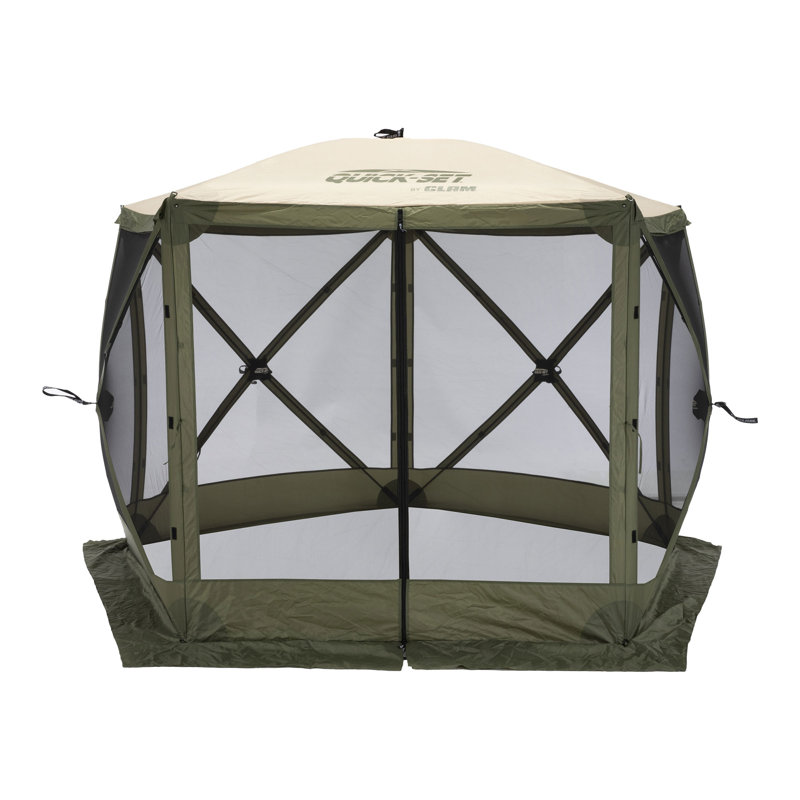 CLAM Quick-Set Pavilion Portable Outdoor Canopy Shelter, Blue, 9' x 9'