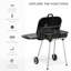 Barbecue au charbon de bois de 22 pouces avec poignée d'échaudage, tablette pliable et support pour barbecue d'extérieur