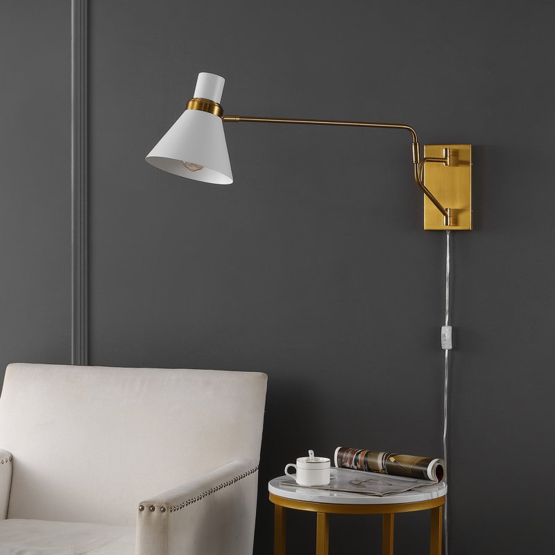 Applique murale en fer Neslund, Blanc