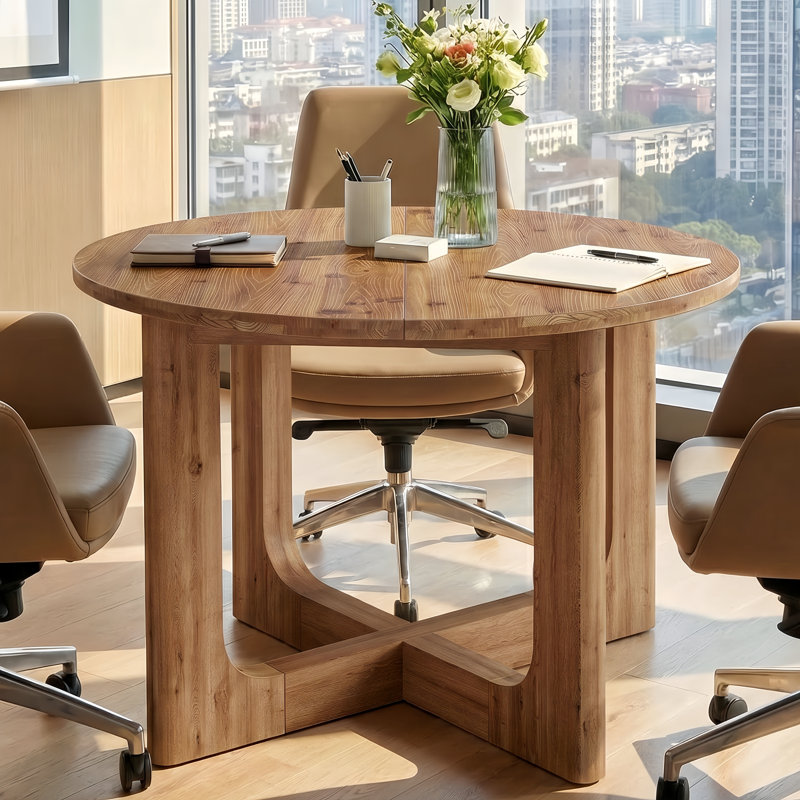 39.37cm Solid Wood Round Conference Table