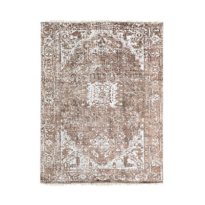 Tapis corail élégant et polyvalent noué à la main