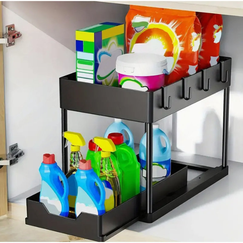 Tablette pour lavabo, paquet de 11, noir