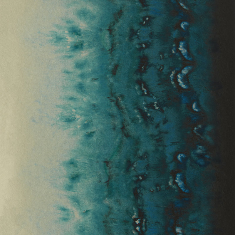 Fusion 10.05m x 52cm Metallic Wallpaper Roll, Teal