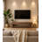 71 Inch Fluted Solid Wood TV Stand